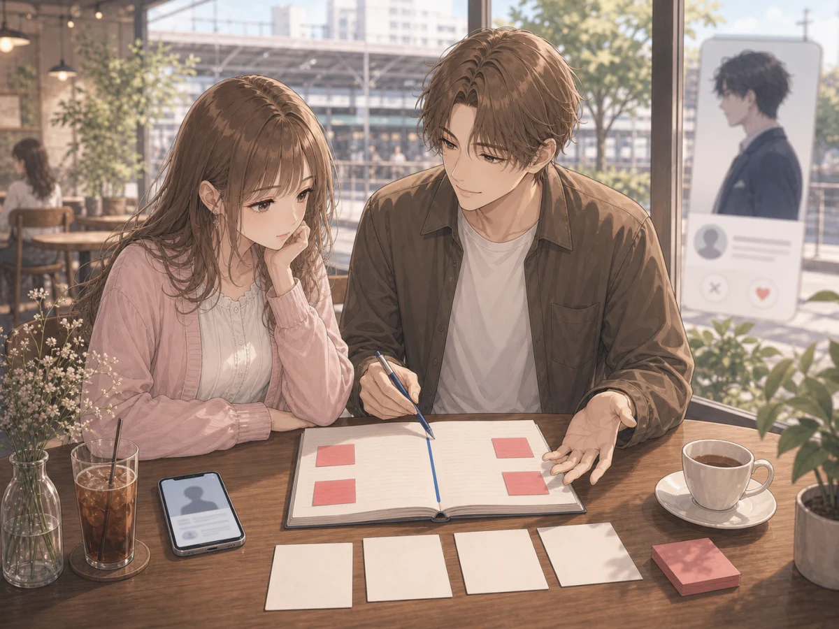 マッチングアプリで本名はいつ教える？個人情報を守る距離感のイメージ画像
