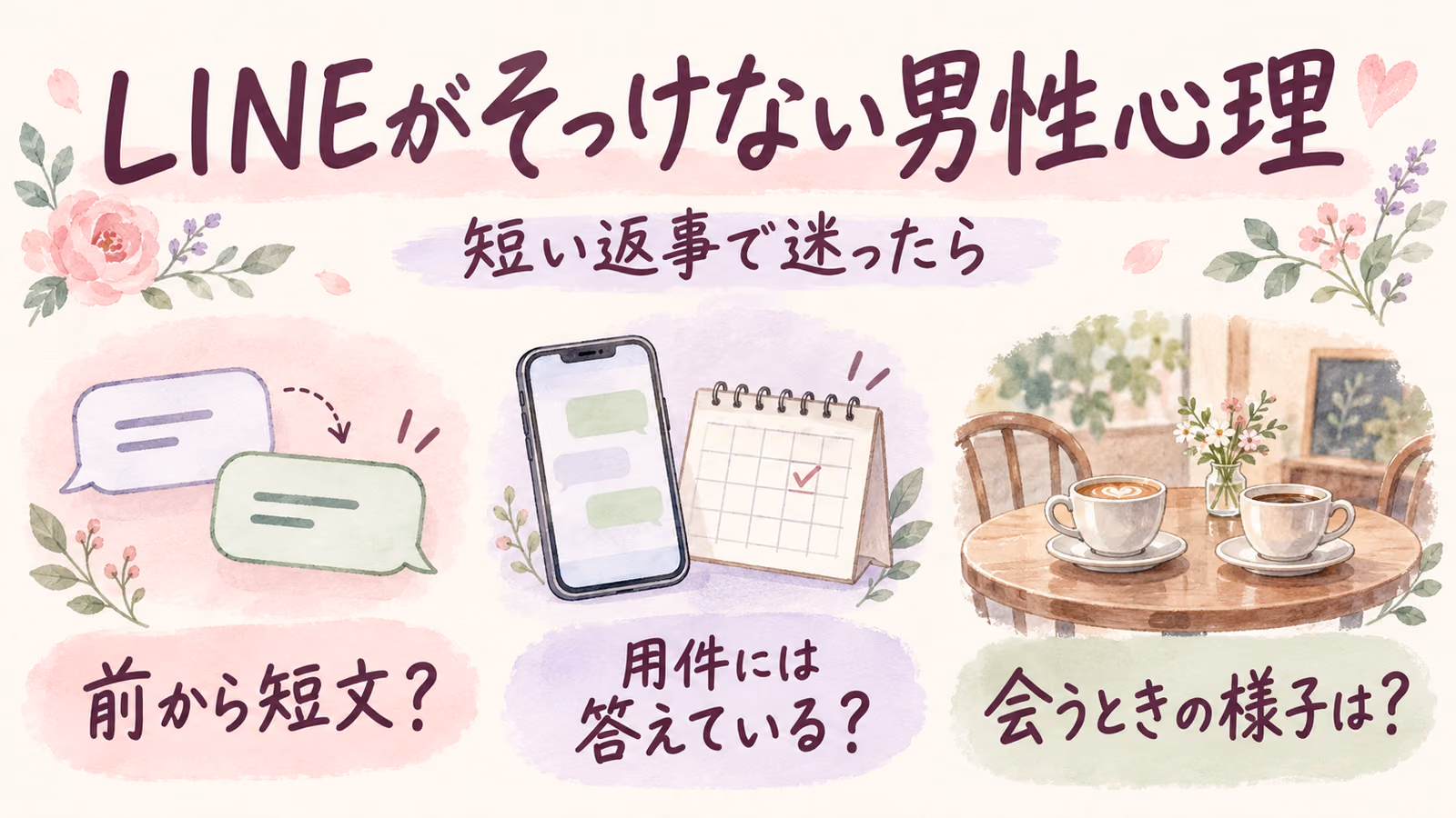 LINEがそっけない男性心理｜理由と脈なしの見分け方・返信例のイメージ画像