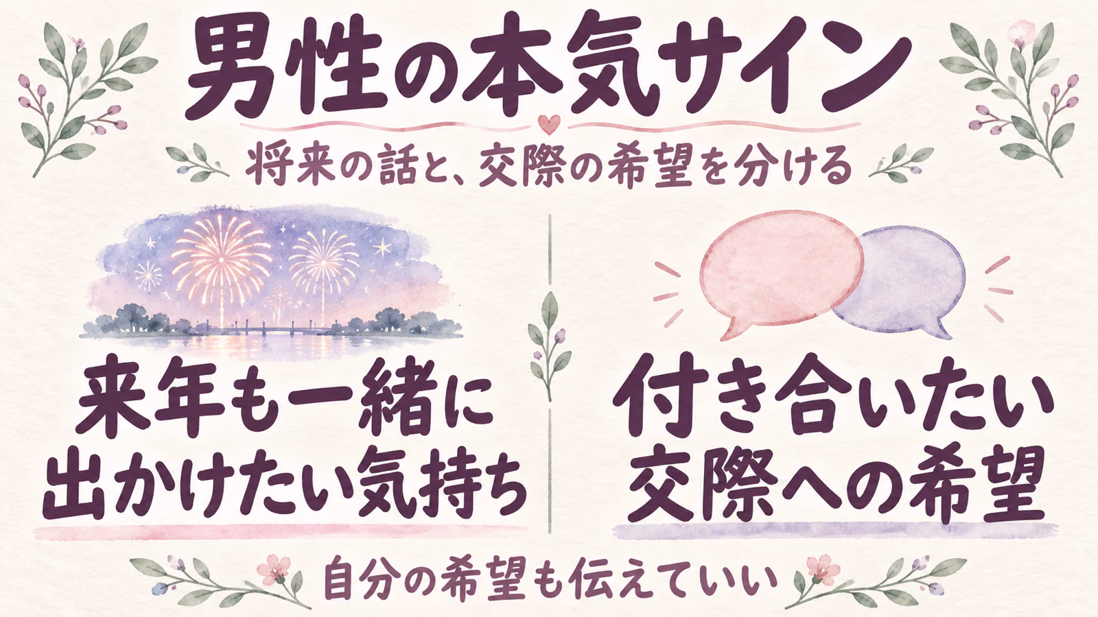 男性の本気サイン｜本命と遊びの見方・交際を確かめる言葉のイメージ画像