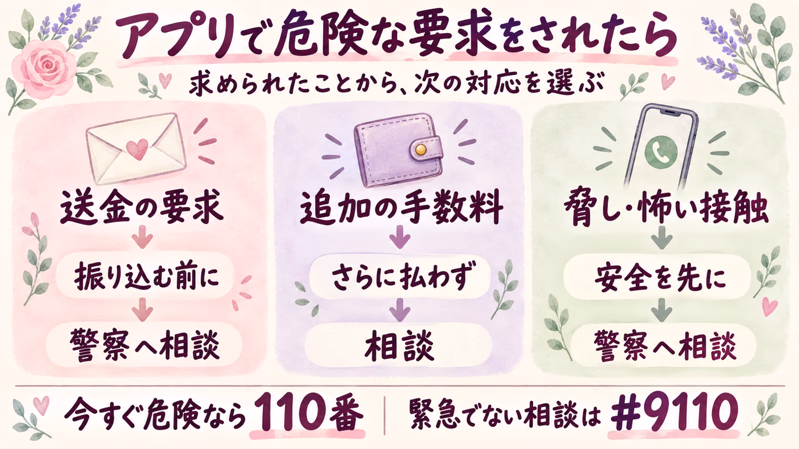マッチングアプリで危険な男性かもと思ったら｜要求・脅しから対応を選ぶのイメージ画像
