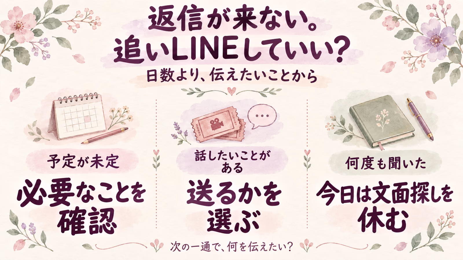 好きな人から返信が来ないとき、追いLINEしてもいい？のイメージ画像
