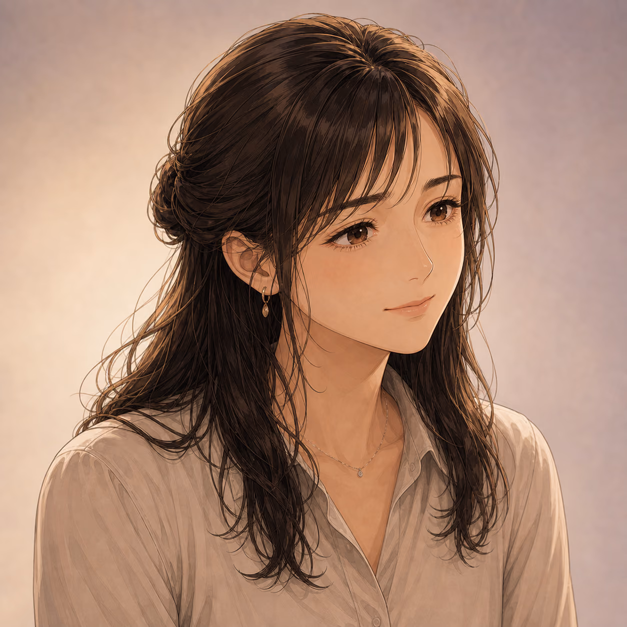少し虚しそうに微笑む相談者