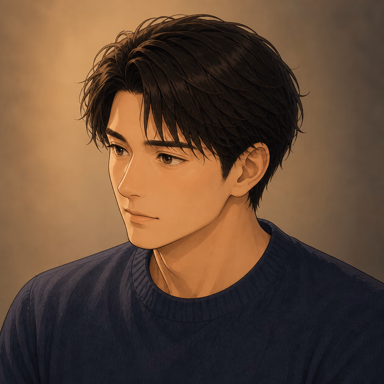 家族の希望を受け止めながら話す彼